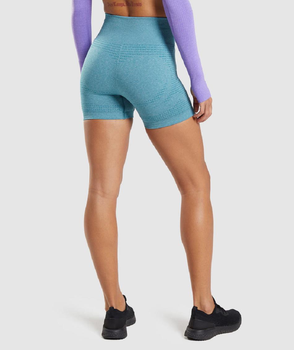 Pantalones Cortos Gymshark Vital Seamless 2.0 Mujer Turquesa | CO 2687TCE